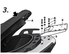 Shad Fixation Supérieure Master Yamaha X-Max 125/400 14/16 Noir
