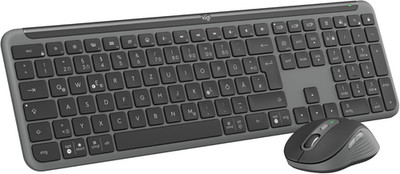 Logitech MK950 Signature Slim Kabelloses Tastatur-Maus-Set, Schlankes Design, Le