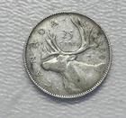 1950 - Canada 25 Cents/Quarter - 0.800 Silver Coin