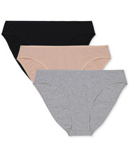 Gap NEUTRAL PINK/LIGHT HEATHER GREY/TRUE BLACK 3-Pack Bikini, US X-Large