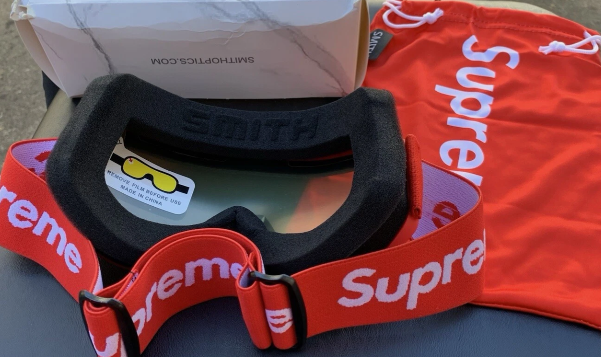 Supreme x Smith Snowboard Ski Goggles Red FW15 Colorway Limited