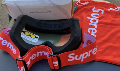 Supreme x Smith Snowboard Ski Goggles Red FW15 Colorway Limited