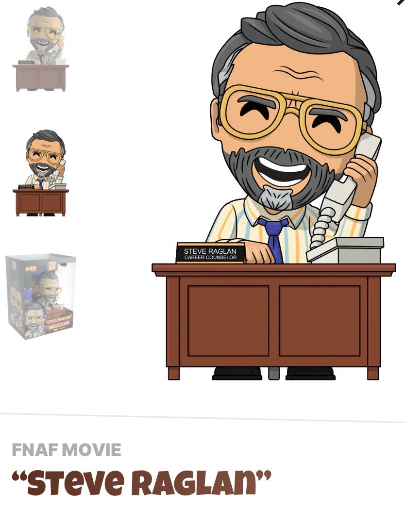 Youtooz * Película FNAF * Steve Raglan * Figura de vinilo * NUEVO * En mano