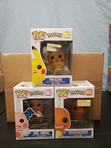Funko PoP! Pokemon Lot Of 3 - Pikachu Charmander Mr.Mime