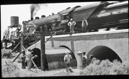 Vintage Railroad Glass Plate Negative Train Construction 1930’s Union Pacific