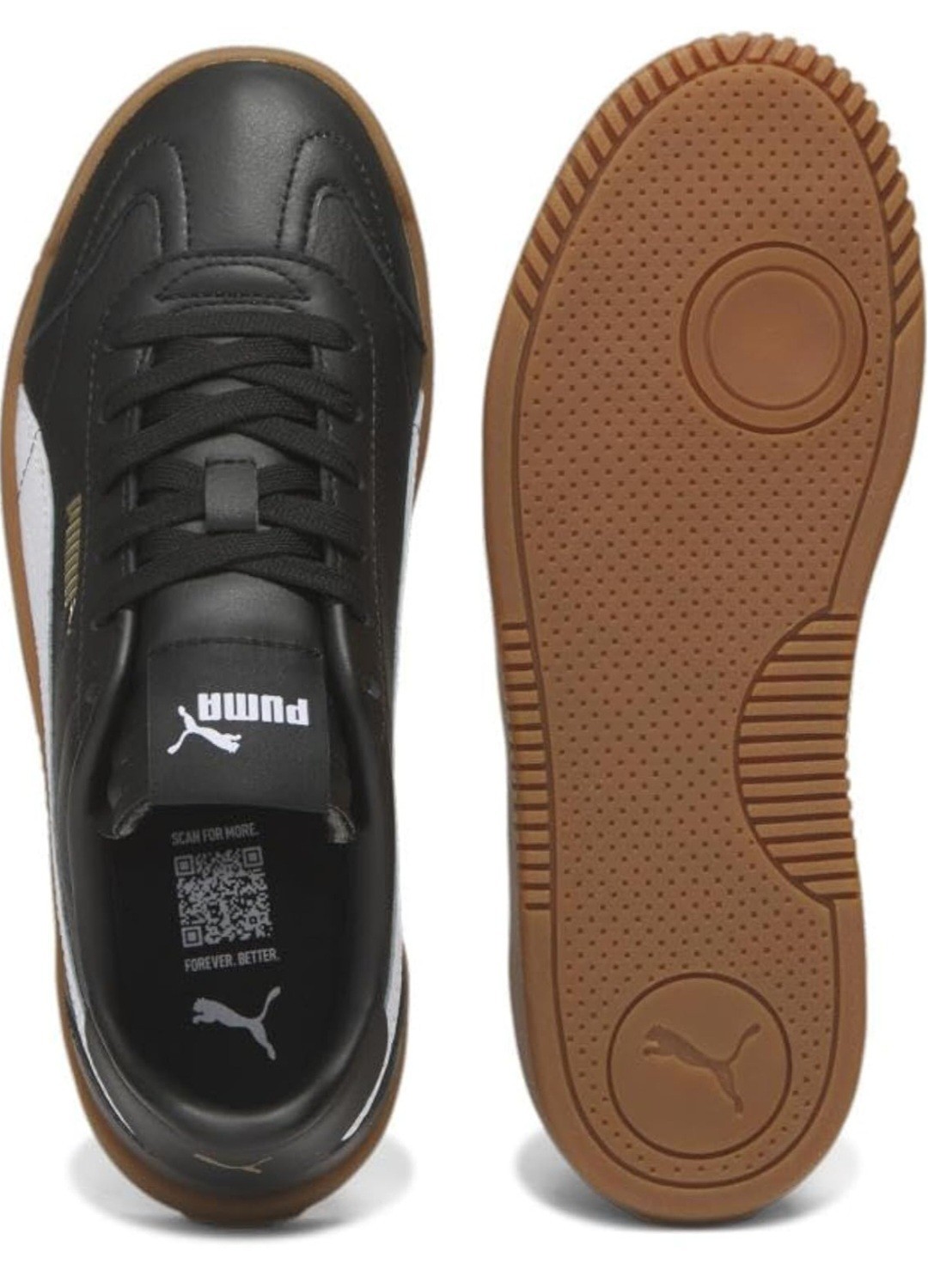 PUMA Club 5V5 Jr Lace Up Youth Boys Black/White Sneakers Casual Shoes (39815905)