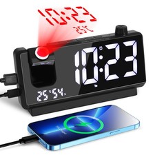 LED Uhr mit Projektor Projektionswecker Digit...