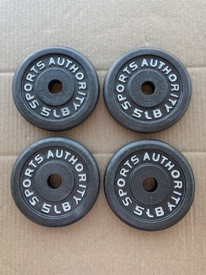 Sports Authority 5 Lb Standard 1  Weight Plates 4x5Lb Total 20 Lbs