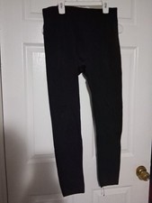 Gold Medal Women's Black Fleece Lined Leggings Size L/XL Stretch Warm Pants