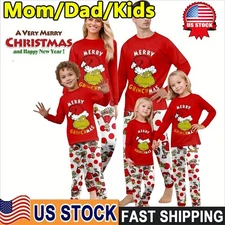 Christmas Pajamas Family The Grinch Pyjamas Xmas PJs Sleepwear Kids Ladies Mens
