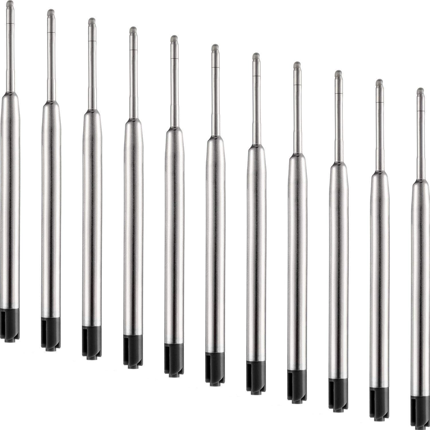 Replaceable Black Ink Refills for Multi-Brand Ballpoint Pens - Pack of 5