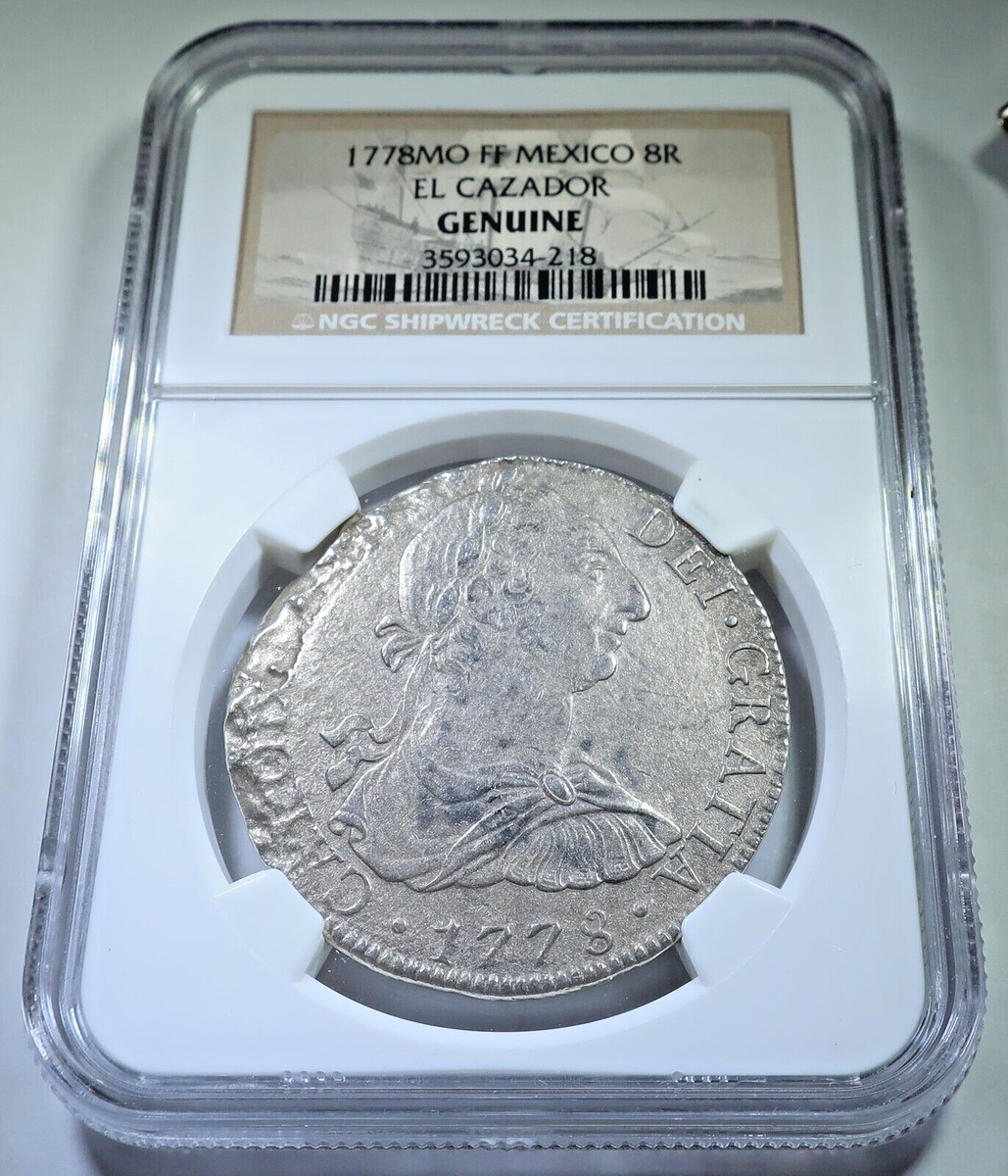 NGC 1778 El Cazador Shipwreck Silver 8 Reales 1700's Spanish
