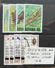 TIMBRES GUYANA SERIES 1977-78 NEUFS ** MNH