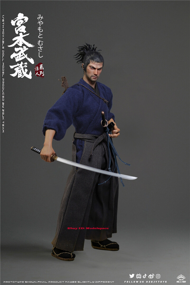 1/6 ZGJKTOYS L-001 Samurai Miyamoto Musashi Action Figure