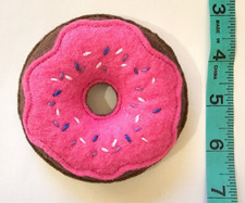 Stuffed Felt Glazed Donut Doughnut Gift Food Sprinkled Chocolate Decor hot pink