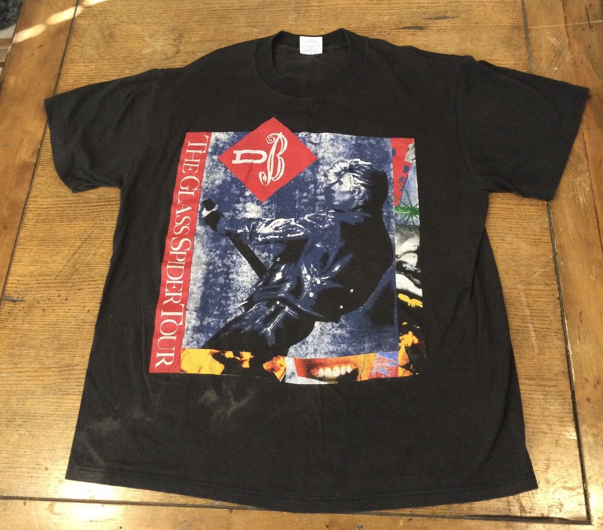 VINTAGE David Bowie Shirt Adult Large The Glass Spider Tour