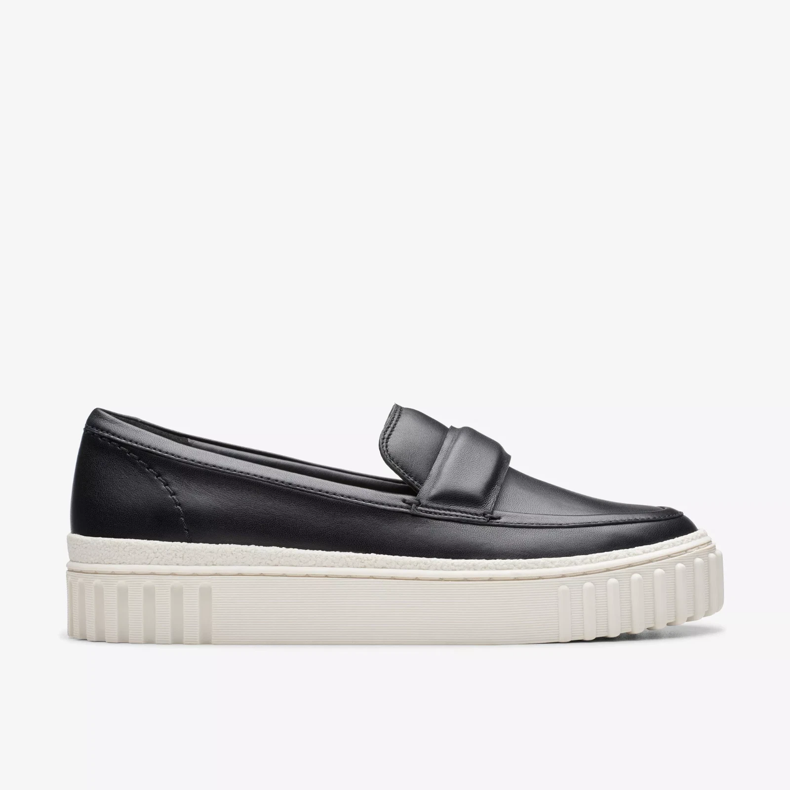 Scarpe mocassino Clarks donna Mayhill Cove in pelle nera nuove con scatola
