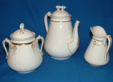Limoges teapot set, Cream  Sugar - Porcelain