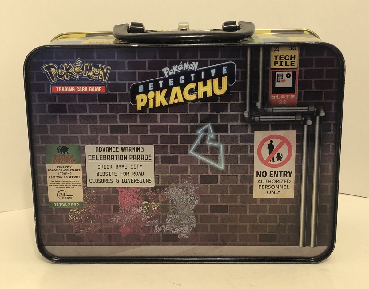 Pokmon TCG Detective Pikachu Metal Collector Lunch Box With Paper Pad &  Sticker