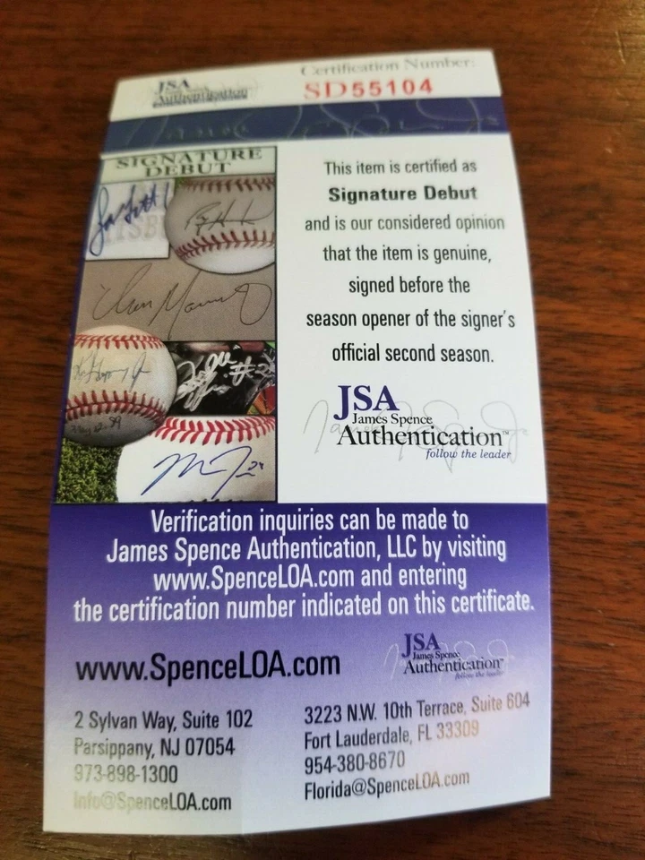 FERNANDO TATIS, JR 2019 SIGNED OML BASEBALL SAN DIEGO(ROOKIE DEBUT AUTOGRAPH)COA - Image 4 of 4