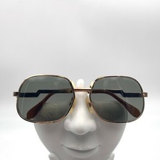 Vintage Logo Paris 426 Black Gold Pilot Sunglasses Italy FRAMES ONLY