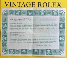 Guarantee Rolex  Blank - Garanzia  in bianco_ Original 100% Extra Rare