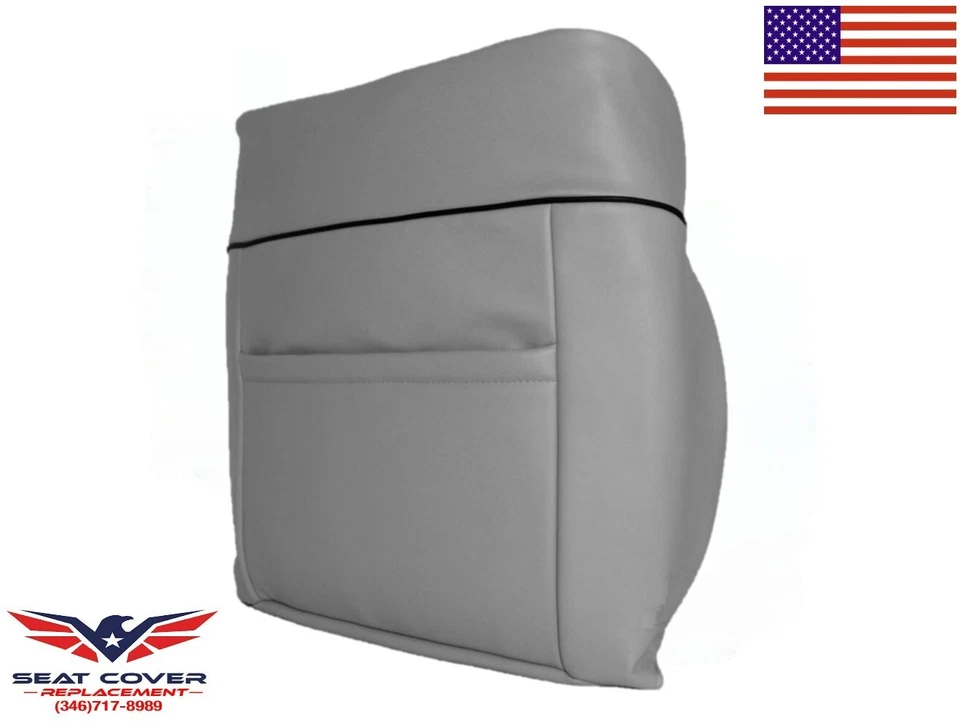 Fundas de asiento de vinilo gris Lincoln Mark LT 2006-2008 - Juego delantero y espuma de cojín Foto 3 de 4