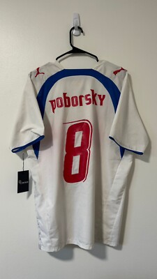 Czech Republic Jersey Away FIFA World Cup Germany 2006 #8 Poborsky (Large)