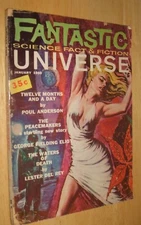 Fantastic Universe, January 1960  Lin Carter, Poul Anderson, Lester Del Rey Pulp