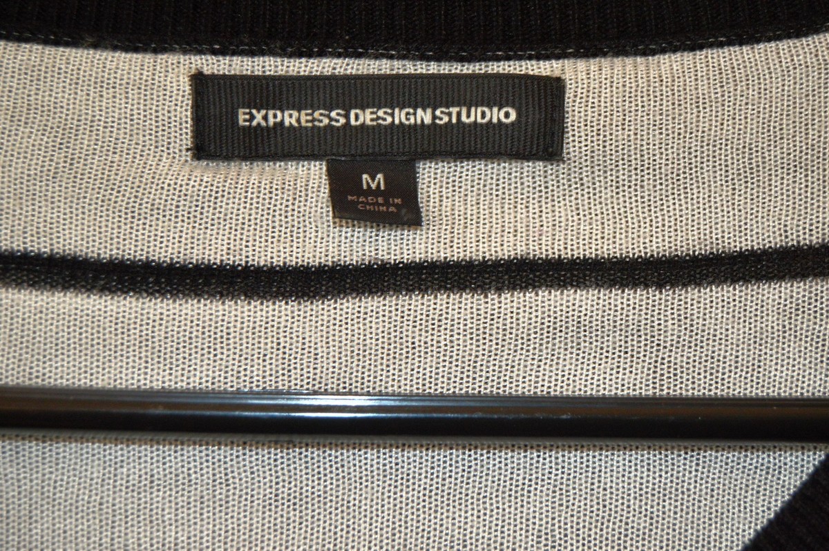 Pull Court Femme EXPRESS – Noir Et Blanc, Taille M, Qualité (Très Bon état)