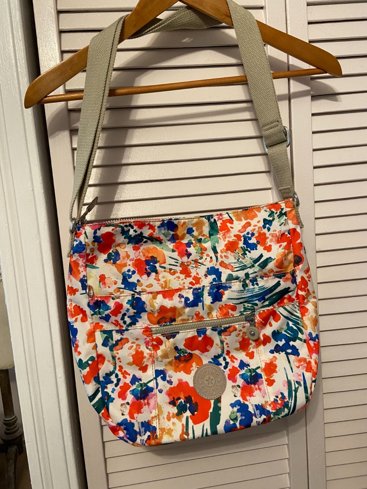Kipling Multi Colored Flowered Cross Body Shoulde… - image 7