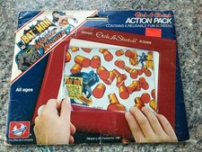 Vintage 1981 Batman and Wonder Woman Etch A Sketch ACTION PACK Complete DC