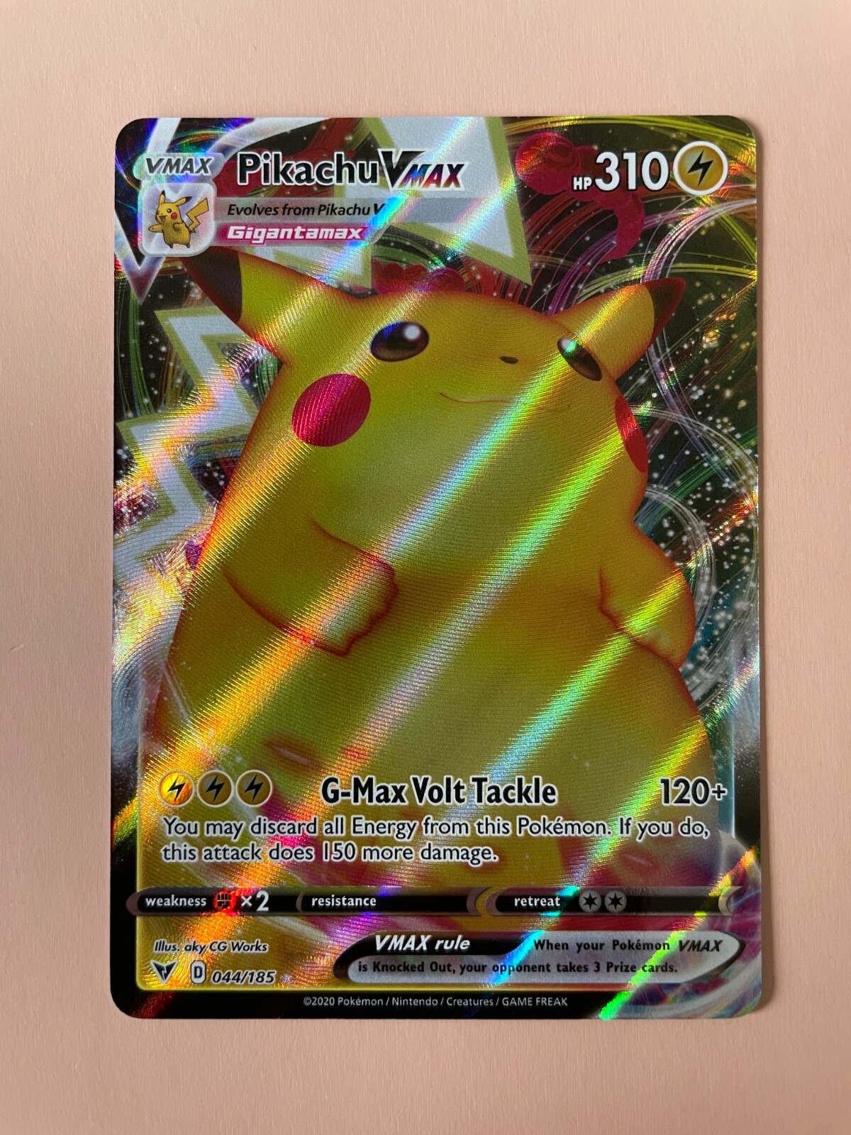 🔥 Pikachu VMAX IN HAND Rare 44/185 Vivid Voltage