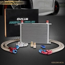 Fit For Universal 25 Row Engine Transmission AN10 Oil Cooler +Filter Adapter Kit