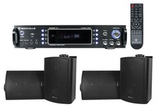 Rockville 1000w Home Theater Bluetooth Receiver 4 Speakers w/Swivel Brackets