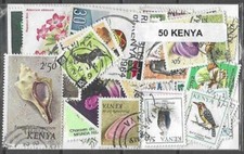 Kenya 50 timbres différents oblitérés