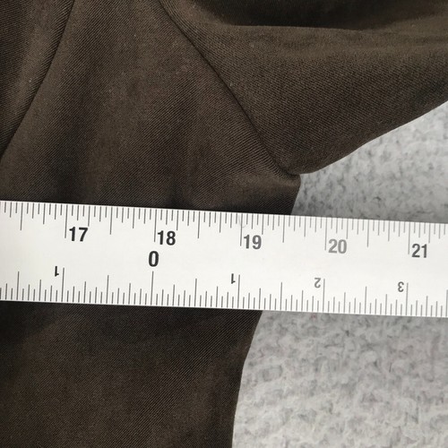 R&K Dress Jacket Size 10P Long Sleeve Blanket Stitch Edging Brown - Picture 5 of 9