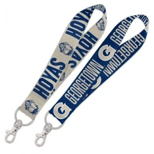 GEORGETOWN HOYAS 2 SIDEDLANYARD KEYCHAIN 1" WIDTH W/ CLASP NCAA LICENSED