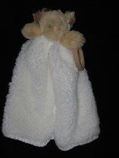 Mud Pie Sherpa Giraffe Security Blanket Baby Lovey Wood Teether Ring