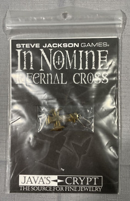 In Nomine Infernal Cross Large Bronze Earrings by Java's Crypt