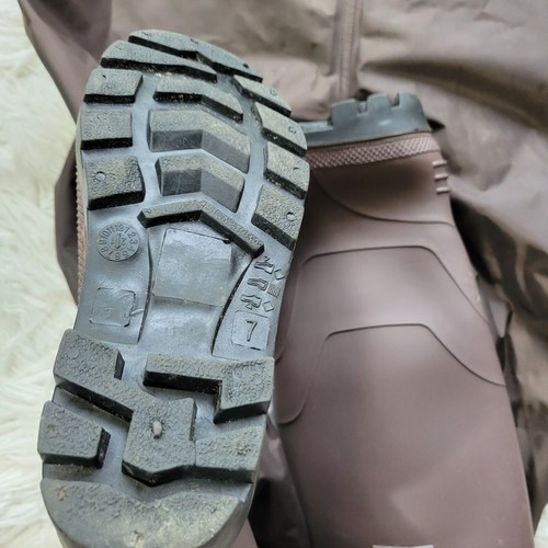 Tidewe Bootfoot Chest Waders Brown Fishing Men's Size 7 Boot - Picture 8 of 10
