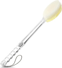 Back Scrubber Long Handle for ShowerBack Brush Dual-Sided with Stiff and Soft B