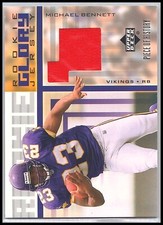 2002 UD Piece of History GAME WORN #RGJ-MB Michael Bennett Rookie Glory Jerseys