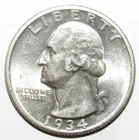 1934 Washington Quarter UNC (H168)
