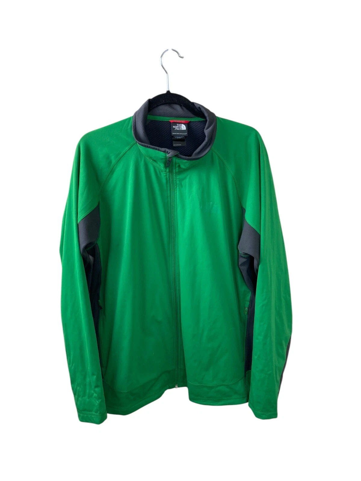 North Face Flash Dry Full Zip Jacket Men’s XL Green Gray Lightweight