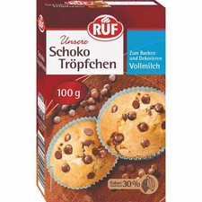 Ruf Schoko Tr&ouml;pfchen zum Backen und Dekorieren 100g Packung