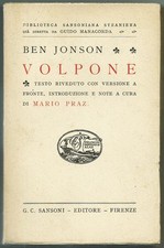Ben JONSON - VOLPONE - Ed. Sansoni, 1943 - Testo Inglese con versione Italiana* 