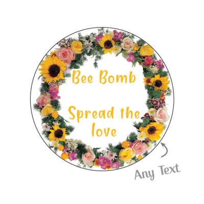 EYEDEEDESIGN Personalised business wedding handmade homemade craft party Stickers label 1303g