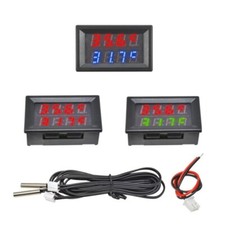 DC 4V-28V Dual LED Display Digital Thermometer Temperature Sensor NTC Multicolor