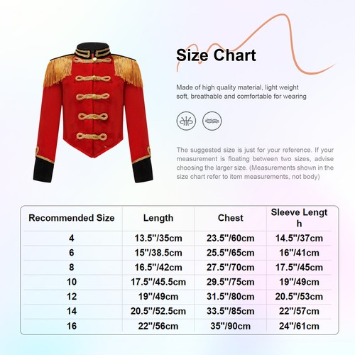 Ringmaster Festive Suit Children Stage Performance Costume Fancy Dress Up Coat - Picture 32 of 54